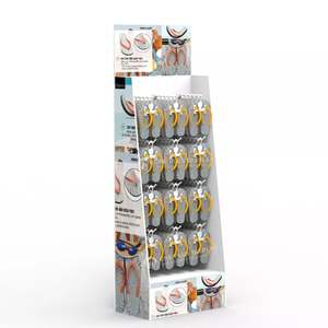 定制纸板展示架可折叠五层独立式鞋展示架贸易展可折叠纸展示架 - Product Image 3