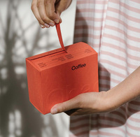 Caja de Cartón Blanca Personalizable para Drop Coffee Tea Packaging Easy Rip UV Printing Gold Foil Set Disponible