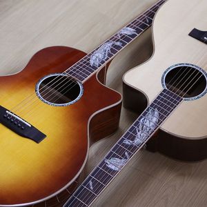 กีตาร์โปร่งไฟฟ้า XLARRY Wings คุณภาพสูง ไม้หน้า Spruce ไม้หลัง Walnut ขนาด 41 นิ้ว - Product Image 1