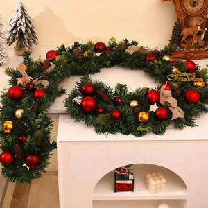 <span class=keywords><strong>Guirnalda</strong></span> de Navidad de 1.8m con Lentejuelas Brillantes, Decoración Festiva Reutilizable para Árbol de Navidad, Chimenea, Escaleras y Fiestas Navideñas - Product Image 3