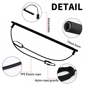 Barre d'exercices réglable pour yoga et Pilates, kit de barre de Pilates en 2 sections, bande de résistance élastique en latex, ensemble de musculation 150LB - Product Image 2