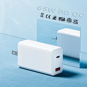 KYT 65w gan 1 type c 1 USB急速充電ポータブル電話de chargeur carregador cellular caricabatterie電話充電アダプター