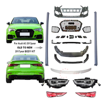 Kit de conversion de voiture mise à niveau Facelift Bodykit pour Audi A3 2013 ans changement à 2017 ans à nouveaux kits de carrosserie pare-chocs avant