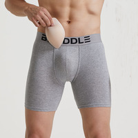 Sous-vêtements rembourrés pour hommes OEM, caleçons sexy à effet push-up, boxers rehaussants, shorts masculins, caleçons