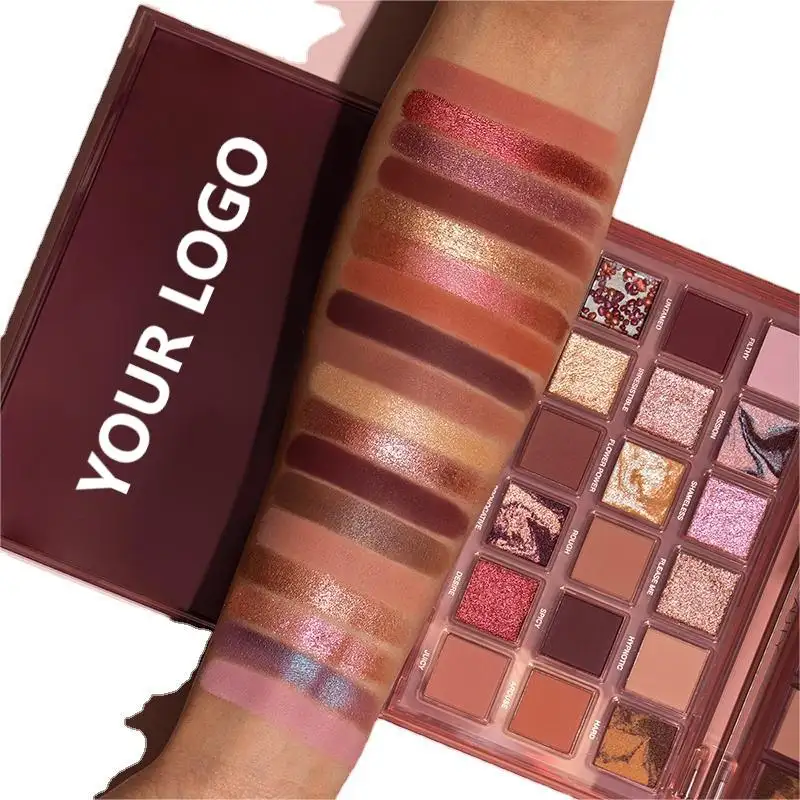 TOP vente populaire 18 couleurs luxe ombre à paupières palette pigment fournir étiquette fard à paupières palette cosmétiques