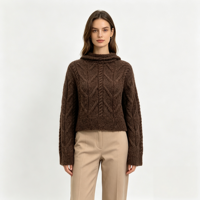 Pull à capuche pour femme Kenzi, tricoté à manches longues, personnalisable OEM & ODM, tricot rouge de haute qualité, vêtements de loisirs en gros