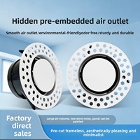 Diffuseur d'air rond encastré en plastique ABS blanc pour système de climatisation centralisée et alimentation en air frais