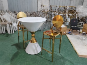 Table haute ronde pour usage commercial <span class=keywords><strong>ou</strong></span> domestique, hôtel, restaurant, bar, en <span class=keywords><strong>blanc</strong></span> <span class=keywords><strong>ou</strong></span> en <span class=keywords><strong>noir</strong></span> - Product Image 3
