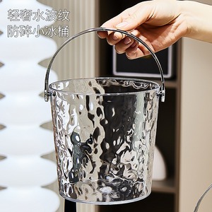 Nuovo secchio per il ghiaccio in vetro trasparente per uso domestico, cesto per frutta da Picnic in <span class=keywords><strong>plastica</strong></span> all'aperto, secchio portatile - Product Image 6