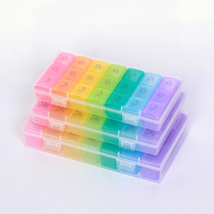 Best Selling Travel Pocket Pill 7 Day 4 Times Medicine Pill Organizer Weekly Pill Box