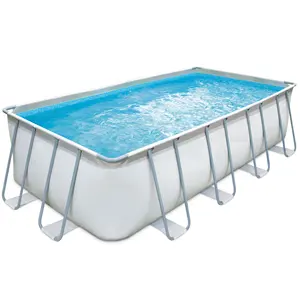 Precio de fábrica Venta caliente Parque acuático Gran superficie de acero de alta calidad Marco de metal cuadrado Piscina