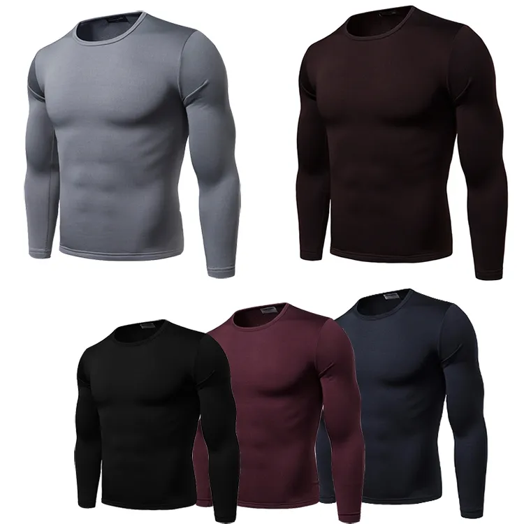 Men Slim Fitness T Shirts Bodybuilding Sports Gym Wear Quick Dry Workout Clothes