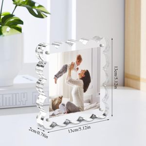 5x7 Clear Acrylic Scalloped Magnetic Photo <b>Frame</b> Scalloped Acrylic <b>Picture</b> <b>Frame</b> - Product Image 3