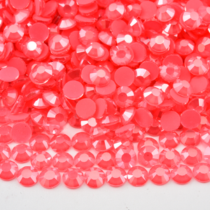 OLeeya Venta al por mayor de cristales de gelatina de cristal de vidrio con brillo satinado moca, de parte trasera plana, sin termofijación, para decoración de uñas - Product Image 2