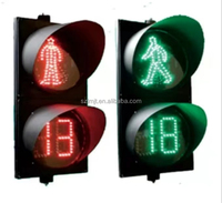 Semáforo LED de 200 mm para peatones, rojo y verde, carcasa de PC, instalación fija, alimentación a red, uso en carreteras