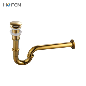 Bán buôn tùy chỉnh màu sắc Brass P Trap Vàng chai bẫy với bấm vào Clack <span class=keywords><strong>drainer</strong></span> với tràn - Product Image 5