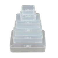 Boîte de rangement transparente en PP rectangulaire entièrement ouvrable, anti-poussière, pour cartes de visite, cartes bancaires, cosmétiques, savon en tranches, granulés de cire