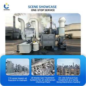 Tour de purification des gaz d'échappement industrielle en PP/SS/FRP pour la suppression des brumes acides et des particules, épurateur humide et absorbeur de gaz d'échappement - Product Image 4
