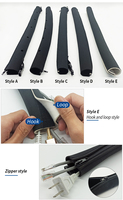 Cache-câble en néoprène pour usage domestique, protection anti-poussière, avec boucle auto-agrippante, pour rangement et protection des câbles, avec boucle en plastique pour bureau