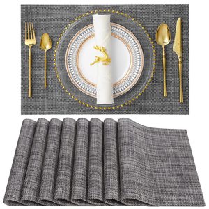 Tovagliette Americane in Stile Europeo Resistenti al Calore, Antiscivolo, Lavabili, in Vinile Intrecciato per Cucina, Realizzate in Plastica - Product Image 1