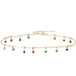 Mode Simple couleur bonbon gland collier femmes esthétique tout match pendentif bijoux tour de cou accessoires cadeau chaîne