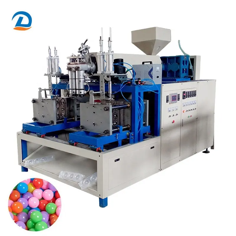 Máquina de moldeo por soplado de extrusión automática para niños, juguete de alta velocidad, HDPE, doble color, bola oceánica, fabricación de juguetes
