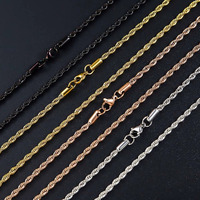 Chaîne torsadée en acier inoxydable 316L pour collier, accessoires de bijoux pour hommes et femmes, pendentif polyvalent, largeur 2/3/4/5/6 mm