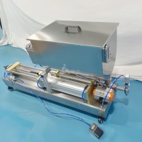 Machine de Remplissage Semi-Automatique à Piston pour Aliments, Sauces Haricot Sucrées, Pâtes de Soja, Chili, Tomate, Mayonnaise, Beurre de Cacahuète, Petite avec Mélangeur