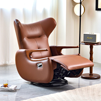 Fauteuil pivotant moderne de style nordique pour salon, chaise à bascule relaxante, fauteuil de loisirs unique pour chambre à coucher, mobilier design