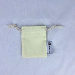 Eco-friendly Organic Cotton <b>Drawstring</b> Bag Natural Color Recyclable <b>Pouch</b> for Bracelets Watch Glasses Rings Dust-Proof Reusable - Product Image 4