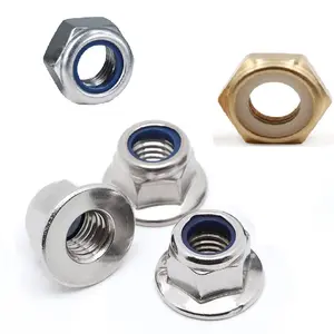 China factory suppliers m2, m3 m4 m5 m6 m7 m8 m9 m10 m12 m14 hex nylon insert self lock nuts metal nylon lock nuts/