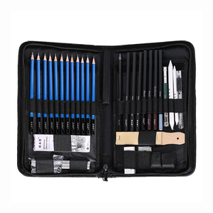 Set da Disegno Professionale Ecologico e Durevole da 40 Pezzi, Kit di Matite Nere per Disegno, Matite a <span class=keywords><strong>Carboncino</strong></span> per Schizzi, Temperino, Set Artistico - Product Image 2