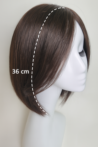 Perruque en cheveux vierges 100% attachée à la main, 10 pouces, boucles moyennes, clip-in, noir naturel, brun, légère, chimio, mode, par WIGTS - Product Image 3