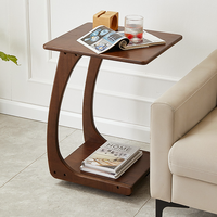 Table basse en bois massif nordique avec roulettes Bjflamingo Mini table basse Table de chevet Petite table carrée
