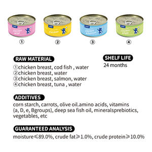 Alimento Úmido para Gatos OEM ODM OBM em Grandes Quantidades, Frango e Atum 85g 170g 375g, Alimento Úmido em Lata de Alta Nutrição para Gatos Pequenos - Product Image 3