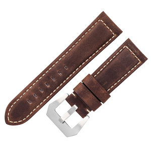 Accessori per orologi 10 colori 20mm 22mm cinturino in <span class=keywords><strong>pelle</strong></span> di <span class=keywords><strong>coccodrillo</strong></span> <span class=keywords><strong>cinturini</strong></span> per orologi Vintage in <span class=keywords><strong>pelle</strong></span> di cavallo pazzo 24mm - Product Image 6