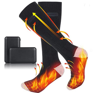 Chaussettes chauffantes intelligentes <span class=keywords><strong>Bluetooth</strong></span> 5V 4000mAh à chauffage électrique épais pour la chasse, fonctionnant sur piles, USB, unisexe - Product Image 1