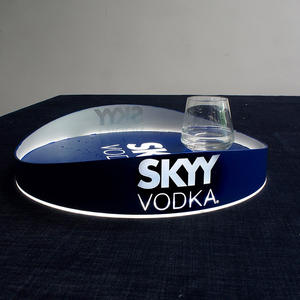 Plateau de bar LED rechargeable personnalisé Miller pour boissons rondes, accessoires pour boissons, bière, vin, pour Prairie Organic Spirits <span class=keywords><strong>Santa</strong></span> <span class=keywords><strong>Fe</strong></span> - Product Image 6