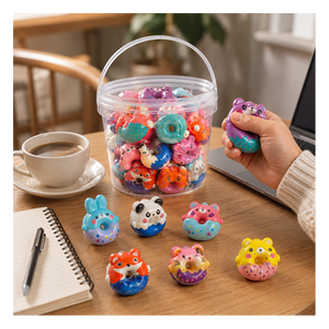 Mini Donut de Animalitos de Bolsillo, Juguete Blandito de Espuma PU para Apretar, Calma y Concentra la Atención, Compañero de Escritorio, Premio de Carnaval, Venta al por Mayor de Fábrica - Product Image 6