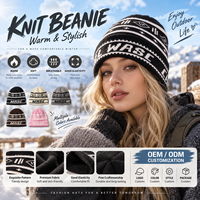 Bonnet tricoté personnalisé avec logo, style décontracté, doux et chaud, ajustable, grande taille, polyvalent, pour têtes généreuses, faible MOQ
