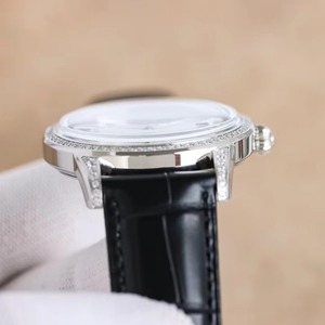 Montre automatique mécanique avec réserve de marche, date, luminescence, verre saphir, unisexe, cadre en diamant argenté, cadran blanc, modèle 2026 le plus récent - Product Image 4