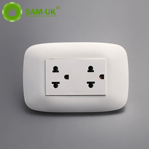 UK plastique électro allemagne maison alimentation lumière de secours derrière mur double montage <span class=keywords><strong>TV</strong></span> prises interrupteur - Product Image 1