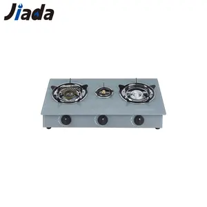 Peralatan Dapur Utama Pabrik Langsung Oven 3 Burner Kaca Hob Harga Rendah Kompor Gas Cooker