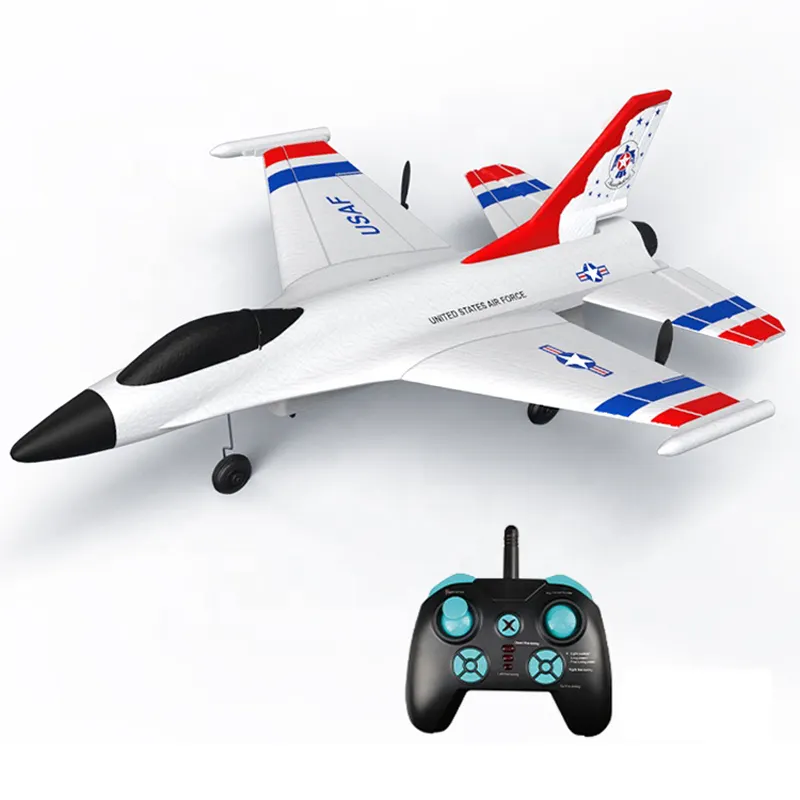 OEM/ODM F-16 RC avion modèle jouet télécommande 3 canaux 2.4GHz planeur jouets émulational RC avion avec lumière