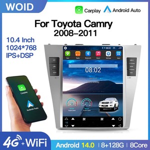 Android14 Carplay สำหรับ Toyota Camry 2007-2011 หน้าจอแบบ Tesla วิทยุติดรถยนต์ GPS นำทาง เครื่องเล่นมัลติมีเดีย สเตอริโอ 2Din 4G DSP - Product Image 2