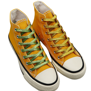 Tali sepatu emas berkilau, tali sepatu 7mm, warna-warni, berkilau, logam, datar, tali sepatu berkilau, motif Premium UNTUK sepatu bot gaya olahraga, modis - Product Image 5