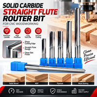 Fraise droite en carbure YingBa à 2 dents, 3,175 mm, 6 mm, 8 mm, fraise à bout plat pour le fraisage CNC du bois