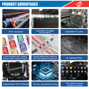 3040UV多機能A3 UVプリンター フラットベッド タンブラー ゴルフボール印刷機 時計 デスク ネームプレート ガラス工芸品用 - Product Image 6