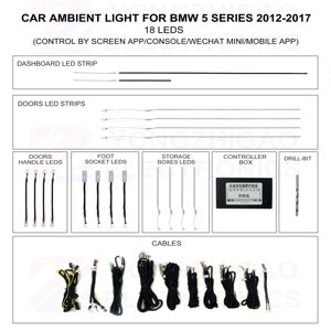 Hot accesorios Para tunear Led Xe môi trường xung quanh màu đen Dải môi trường xung quanh lightautos cửa xử lý thông minh nhiều màu RGB giao hưởng Acrylic - Product Image 2