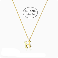 Nouveau Collier Alphabet H en Acier Inoxydable pour Hommes et Femmes, Style Ethnique, Collier de Couple, Accessoires Transfrontaliers
